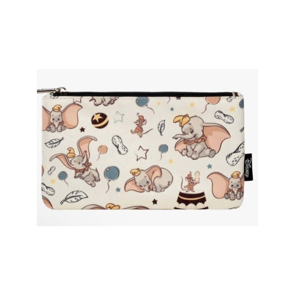 Loungefly Disney Dumbo Circus Canvas Coin Cosmetic Pouch Pencil Case Bag NWT - Picture 2 of 4